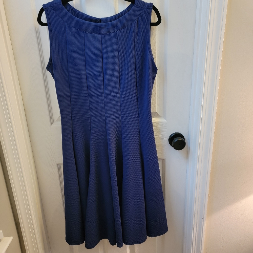 Fit and Flare Blue Dress